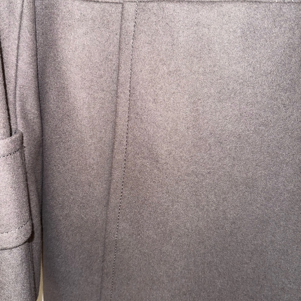 Women's Double-Breasted Gray Pea Coat - Picture 3 of 5